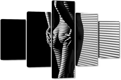 Vista 12 de Lienzo extra grande sexy chica desnuda durmiendo en la cama, arte de pared con marco de madera sexy para mujeres desnudas, obras de arte, arte