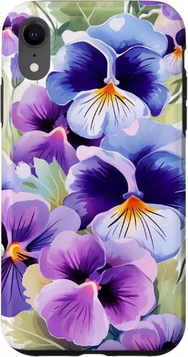 Vista 25 de Pansy Flower Pattern Floral Case for iPhone 17