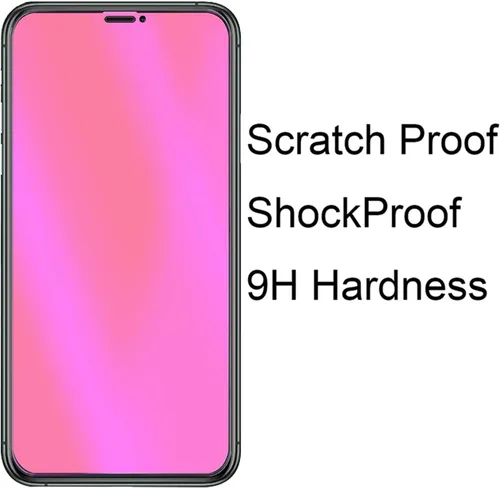 Vista 6 de Paquete de 2 Vidrio Templado Privacidad Anti-Luz Azul Compatible con iPhone X/iPhone XS/iPhone 11 Pro Espejo Protector de Pantalla Anti-Espía