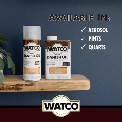 Vista 9 de Watco Aceite Danés Acabado para Madera en Aerosol, 11.25 oz, Natural