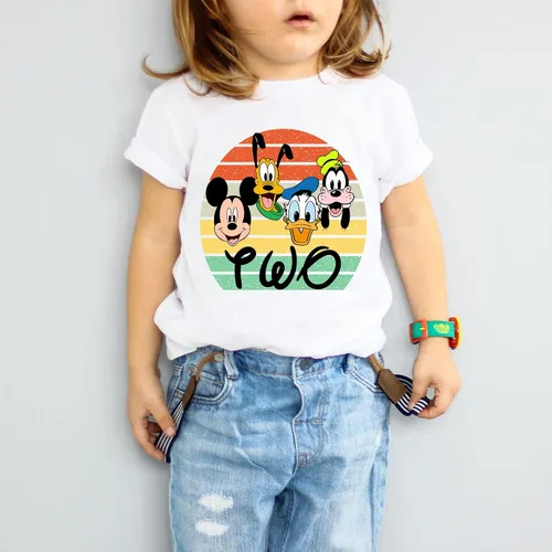 Vista 5 de Camisa de dos cumpleaños Mickey segundo cumpleaños camisa reino mágico cumpleaños traje Mickey 2do cumpleaños camiseta top