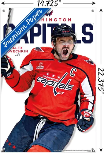 Vista 3 de Trends International NHL Washington Capitals - Póster de pared de la serie 23 de Alexander Ovechkin, 14.72 x 22.37 pulgadas, paquete de póster