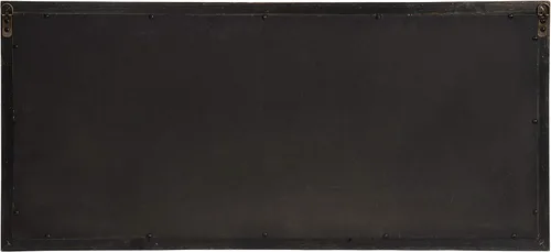 Vista 5 de Kate and Laurel Jackson Casual Farmhouse - Espejo de ventana de madera maciza de 10 pulgadas con estante de metal negro envejecido, 40 x 18