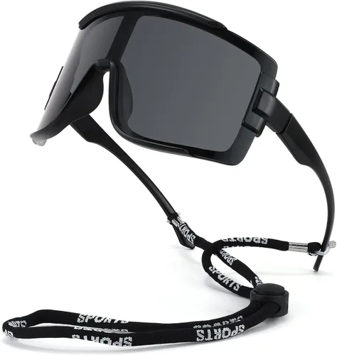 Vista 2 de FEISEDY Gafas de sol para hombres y mujeres, gafas de béisbol deportivas de los años 80 para jóvenes, adolescentes, correr, softbol, B4057