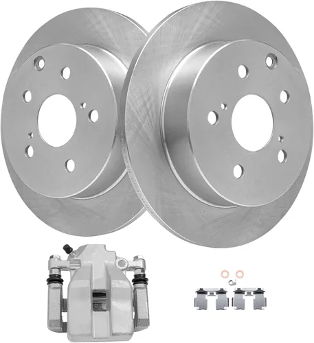 Vista 27 de Detroit Axle - Kit de freno delantero para Honda Odyssey 1999-2004 2001-2002 MDX Rotores de freno de disco Pinza de freno de disco con soporte