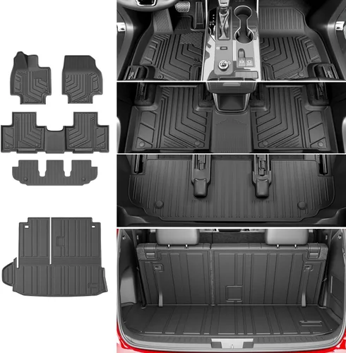 Vista 9 de Xipoo Alfombrilla de carga compatible con Toyota Highlander 2014-2019, alfombrilla de maletero para respaldo, forro de carga de repuesto