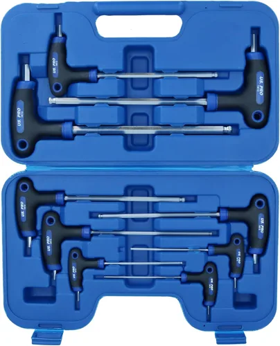 Vista 2 de Métrica MM Allen Hex bola terminada y recta T barra manejada 6.6 ft m - 32.8 ft m 9pcs