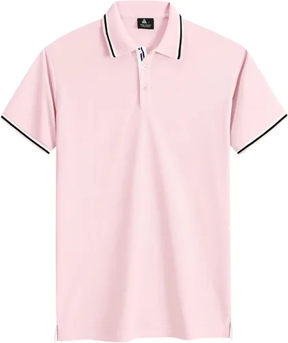 Vista 4 de GEEK LIGHTING Polo para hombre de manga corta con cuello casual de golf