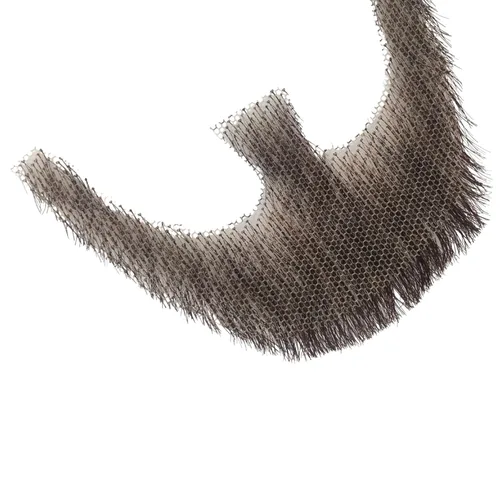 Vista 5 de Bigotes falsos de cabello humano hecho realista con barba falsa hombre barba de cabra para adultos y niños, entretenimiento, drama, fiesta