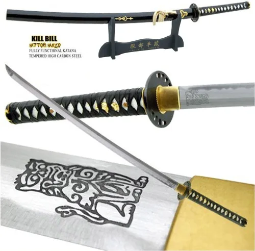 Vista 7 de Armory Replicas Killer - Espada Katana hecha a mano de Demon 1095 de acero al carbono