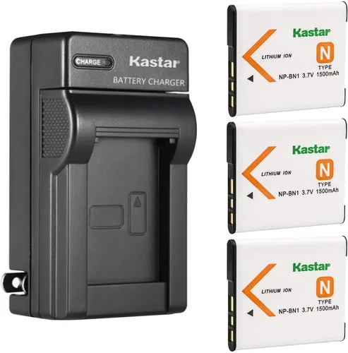 Vista 6 de Kastar - Cargador de batería para Sony NP-BN1, batería tipo N, Sony BC-CSN, cargador BC-CSNB, Sony Cyber-Shot DSC-WX80, Cyber-Shot DSC-WX100
