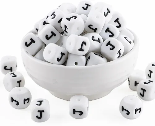 Vista 26 de Cuentas de silicona de corazón cuadrado blanco de 0.472 pulgadas, 20 cuentas de silicona con números de corazón para hacer llaveros, ideal