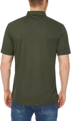 Vista 2 de TACVASEN - Camiseta de cuello polo táctica para hombre, diseño de manga larga y corta, para deportes y uso al aire libre