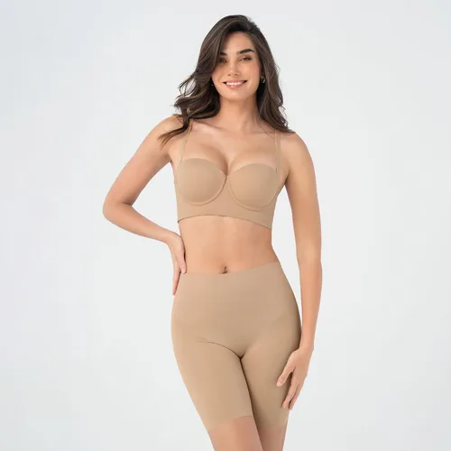 Vista 8 de Leonisa InvisiPlunge Shorts Moldeadores de Escote Profundo Indetectables de Compresión Moderada con Espalda Baja para Control de Abdomen Bajo 801