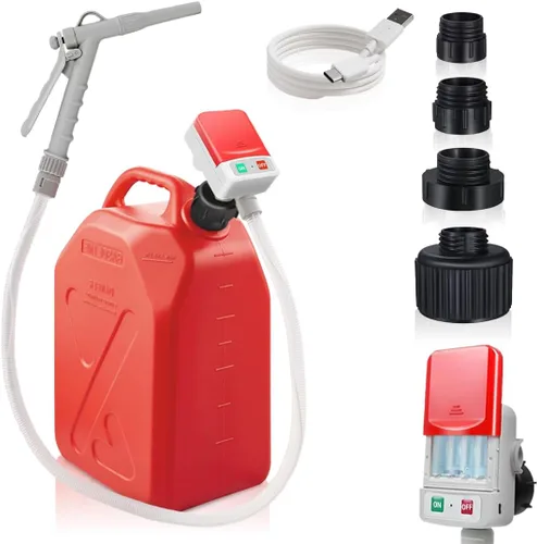 Vista 11 de HiNADA Bomba de transferencia de combustible con parada automática: alimentación de batería, portátil de 3.2 GPM con manguera extra larga de 51