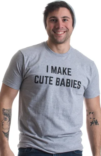 Vista 2 de Camiseta unisex con texto en inglés "I Make Cute Babies Funny New Dad, Father's Day Daddy Humor