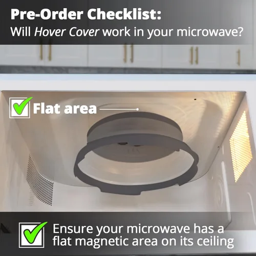 Vista 3 de Hover Cover Cubierta magnética plegable contra salpicaduras, tapa transparente de 10 pulgadas para alimentos, sin BPA, protector de placa ventilada