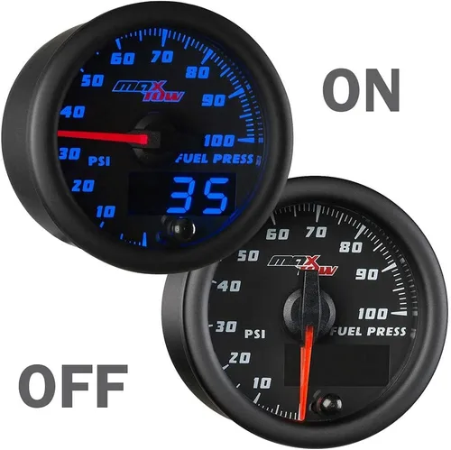 Vista 6 de Black & Blue MaxTow - Medidor de presión de combustible, 100 PSI.