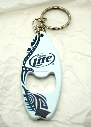 Vista 3 de Miller Lite Llavero de tabla de surf/abrebotellas