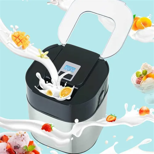 Vista 5 de Ice Cream Maker Stainless Steel 1500ml Electric Automatic Ice Maker Home Ice Cream Maker