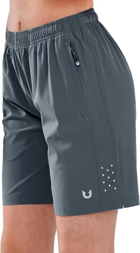Vista 43 de NORTHYARD Pantalones cortos deportivos de senderismo para mujer, de secado rápido, ligeros, para gimnasio, entrenamiento, con 3 bolsillos