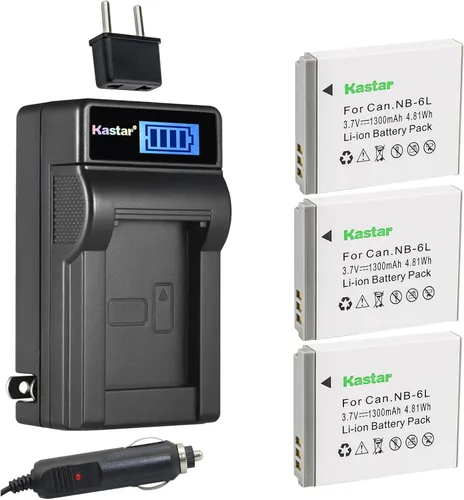 Vista 6 de Kastar NB-6LH - Cargador de batería para Canon PowerShot SX510 HS, PowerShot SX520 HS, PowerShot SX530 HS, PowerShot SX540 HS, PowerShot SX600 HS