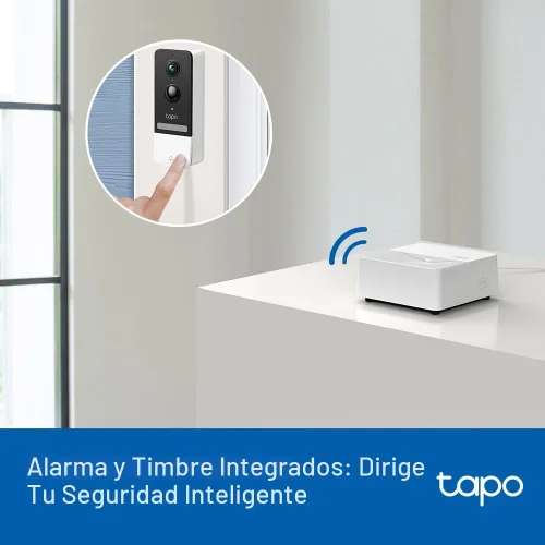 Vista 6 de TP-Link Tapo Smart Hub con timbre integrado, requiere Wi-Fi de 2.4 GHz, conecta hasta 64 dispositivos inteligentes + 4 cámaras, protocolo