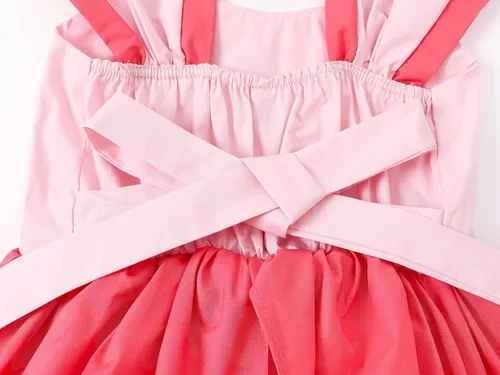 Vista 9 de Eledobby Princess Pink Costume Dress for Girls Halloween Cosplay Outfits Birthday Party Fancy Toddler Dress Up