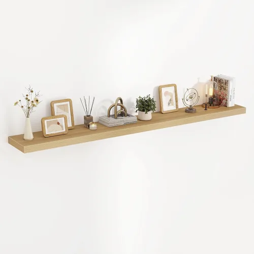 Vista 57 de Acovy Estantes flotantes de 16 pulgadas, estantes flotantes de 16 x 9.25 x 1.5 pulgadas de profundidad para pared, estantes de madera para baño