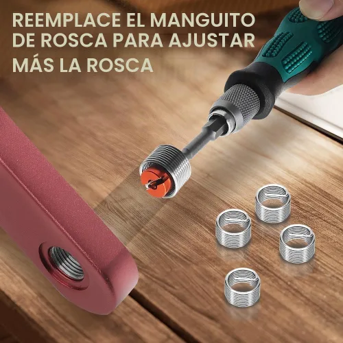 Vista 5 de Herramientas de reparación de roscas de bicicleta, dispositivos de roscado de roscas de bicicleta, herramientas de reparación de roscas de pedales