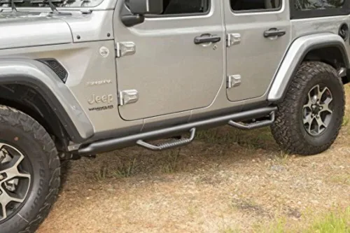 Vista 8 de Rugged Ridge Kit de barra Nerf Spartan 11596.04, negro texturizado; Jeep Wrangler JLU de 18 corrientes, 4 puertas