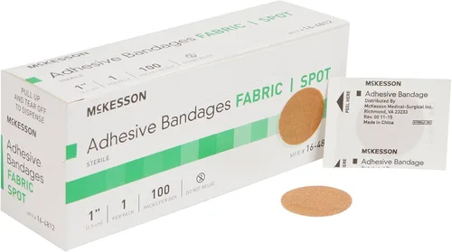 Vista 10 de MCKESSON Venda adhesiva Medi-Pak Performance de tela redonda de 2,54 cm de diámetro color canela (#16-4812, se vende por caja)