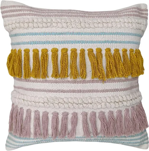 Vista 16 de Trade Star Funda de almohada Kilim de 100% algodón, estilo bohemio, copetudo, funda de almohada del suroeste, funda de cojín decorativa tejida a
