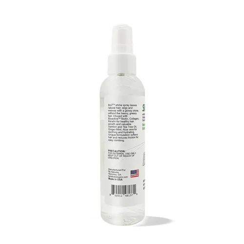 Vista 3 de BIO7 - Spray de brillo con biotina bioactiva, colágeno, queratina + árbol de té/menta de jengibre, 6 onzas líquidas, deja el cabello natural