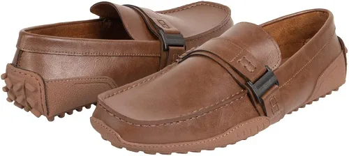 Vista 4 de Kenneth Cole REACTION Mocasines para hombre (Wilson Driver) con forro acogedor para mayor comodidad, plantilla de espuma viscoelástica