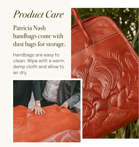 Vista 7 de Patricia Nash Carducci Bolso de mano para mujer Bolso de mano de cuero para mujer