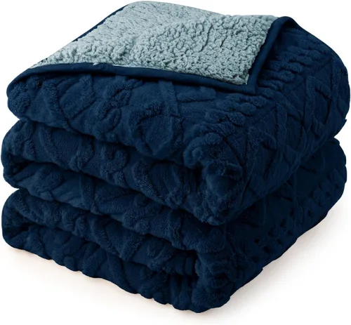 Vista 35 de Drewin Manta con peso de 15 libras para adultos, manta con peso de sherpa marrón suave y acogedora para dormir y relajarse, manta de cama gruesa