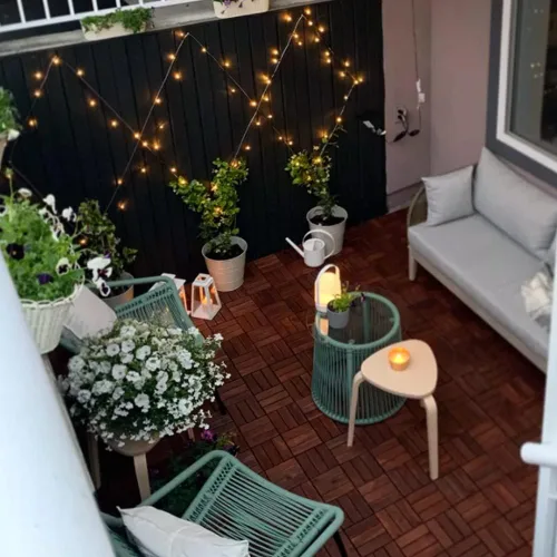Vista 2 de Cadena de luces solares, impermeable e inastillable, luz solar LED para exteriores con 25 bombillas G40, 27 pies de largo, luces de patio