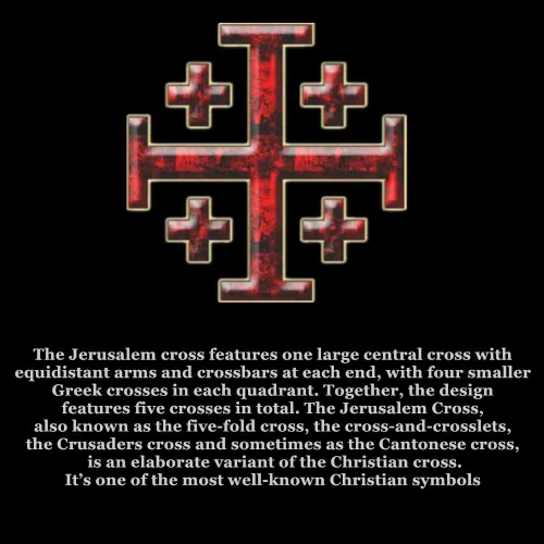 Vista 5 de Cruzados de acero inoxidable Jerusalén regalos Reino de Jerusalén colgante de cruz de cinco veces símbolo católico del cristianismo llavero Israel