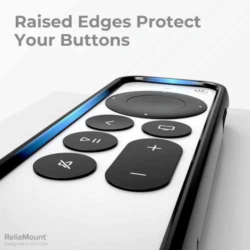 Vista 3 de ReliaMount Funda para controles remotos Apple TV, protección contra caídas de alta calidad y cómoda de sostener, diseñada en Estados Unidos