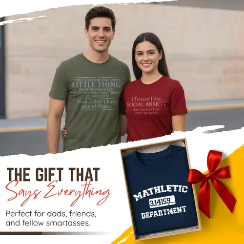Vista 10 de Camiseta divertida con texto sarcástico en inglés: "Social Anxiety Like People Graphic Novelty" Negro