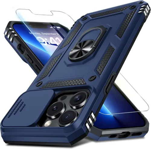 Vista 126 de Janmitta Funda para iPhone 8 Plus/7 Plus/6 Plus, Cubierta de Teléfono con Cubierta Deslizante Integrada para Lente de Cámara + Protector