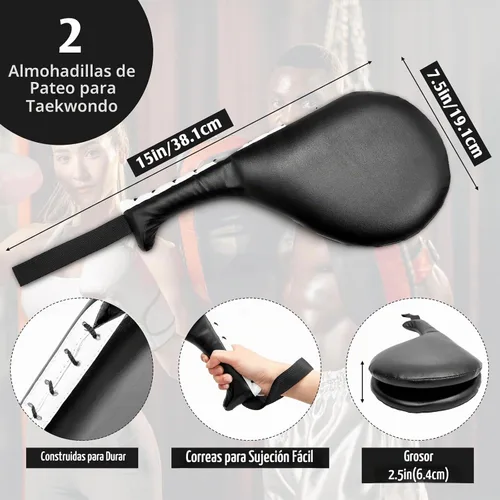 Vista 3 de Gemscream - Juego de Manoplas de Boxeo 10 en 1, Almohadillas de Patada Taekwondo, Manoplas de Boxeo, Almohadillas de Enfoque, Guantes de Boxeo