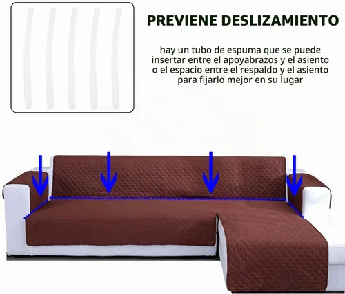 Vista 3 de Funda de sofá de doble cara en forma de L, juego de fundas para sofá seccional, fundas para sofás, sofás, funda protectora de muebles seccionales