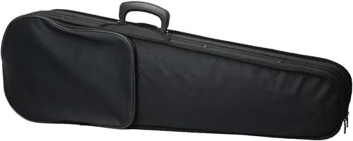 Vista 3 de Vasitelan Estuche rígido para violín de tamaño completo 4/4, mochila básica profesional con forma triangular, funda triangular para violín (beige)
