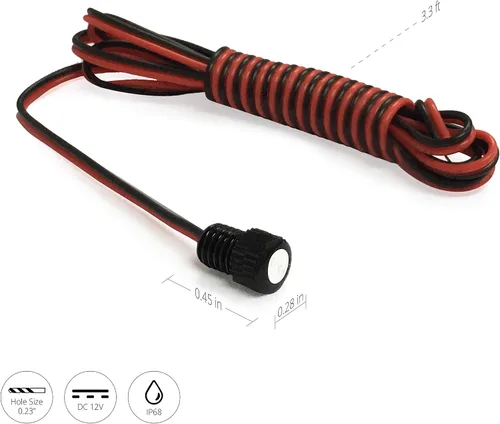 Vista 5 de BRIGHTEST Light Bolt - Luz LED de montaje empotrado de 12V para parachoques, parrilla, interior de automóviles, tablero, iluminación ambiental
