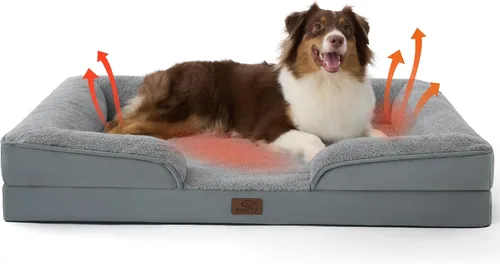 Vista 49 de Bedsure - Cama para gatos de interior, sofá cama lavable para perros muy pequeños, espuma de soporte con funda extraíble y lavable, forro Gris