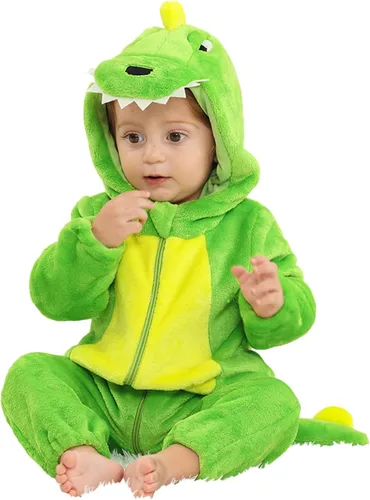Vista 8 de Dream cosplay - Disfraz unisex para bebé, de franela animal para Halloween, ropa para el hogar Pato