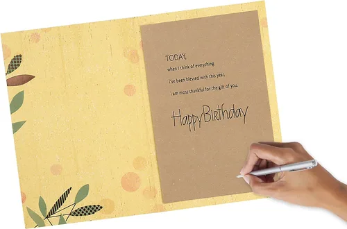 Vista 5 de Hallmark Tarjeta de cumpleaños para marido (ramas y hojas)