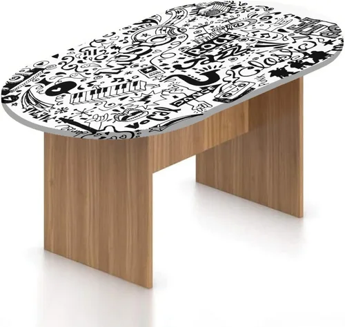 Vista 21 de Mantel ovalado ajustable para mesa de patio, con bordes elásticos de poliéster, diseño de conejitos y nubes Kawaii con bonitos estampado